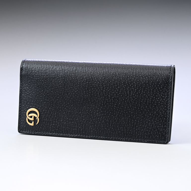 グッチ 長財布 レディース グッチ GUCCI 長財布 財布 メンズ 小銭入れなし DOLLAR ダラーカーフ ブラック 436023 DJ20T 1000 箔押し名入れ可有料 【スペシャルラッピングB対応(別売り)】