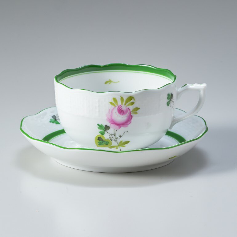 エントリー買いまわり最大19倍!ヘレンド ティーカップ&ソーサー ウィーンのバラ 洋食器 200ml 手描き 724000 VRH 724 【00724000-...