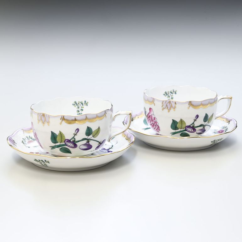 エントリー買いまわり最大19倍!ヘレンド ティーカップ&ソーサー ペア 2個セット WBOシリーズ 洋食器 200ml 手描き 724000 WBO 【0072...