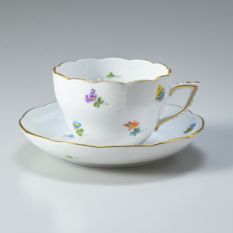 エントリー買いまわり最大19倍!ヘレンド ティーカップ&ソーサー ミルフルール 洋食器 200ml 手描き 兼用カップ(ティー・コーヒー) 730000 MF ...