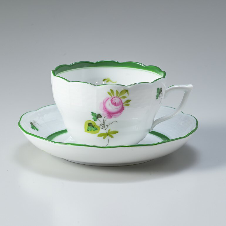 エントリー買いまわり最大19倍!ヘレンド ティーカップ&ソーサー ウィーンのバラ 洋食器 200ml 手描き 兼用カップ(ティー・コーヒー) 730000 VR...