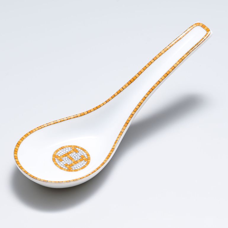 【エントリー10倍★9日20:00から16日1:59】エルメス HERMES スープスプーン モザイク ヴァンキャトル ゴールド レンゲ 026088P 【スペシャルラッピングB対応(別売り)】｜ 食器 高級 1