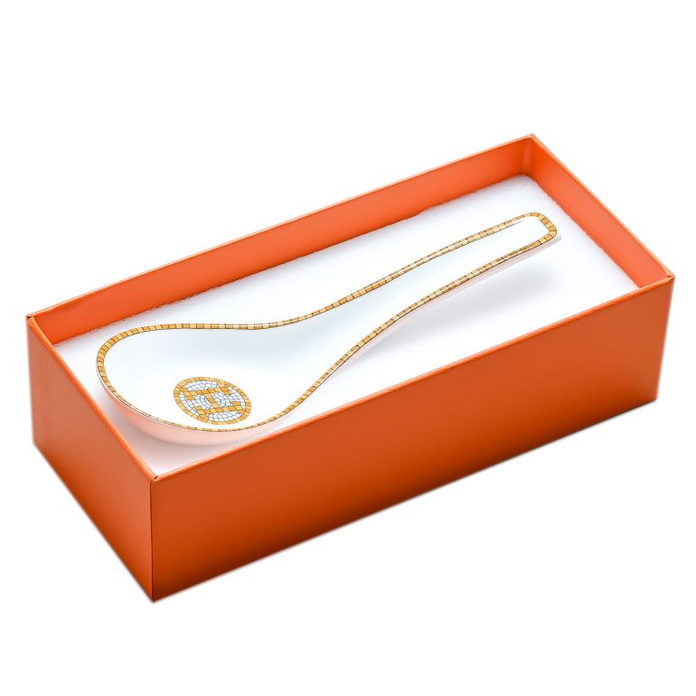 【エントリー10倍★9日20:00から16日1:59】エルメス HERMES スープスプーン モザイク ヴァンキャトル ゴールド レンゲ 026088P 【スペシャルラッピングB対応(別売り)】｜ 食器 高級 3