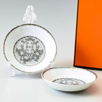 エルメス HERMES モザイク24 プラチナ 35086P2 10cm クーペル 醤油皿 小鉢 小皿 ペ...