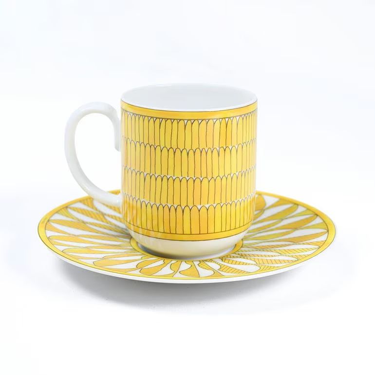 エントリー買いまわり最大19倍!【単品販売箱なし】 エルメス HERMES コーヒーカップ&ソーサー 100ml ソレイユ ドゥ エルメス Soleil d'H...