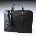 イルビゾンテ IL BISONTE ビジネスバッグ ブリーフケース メンズ ストラップ付 Trebbio line ヴィンテージ カウハイド レザー ネロ BB...
