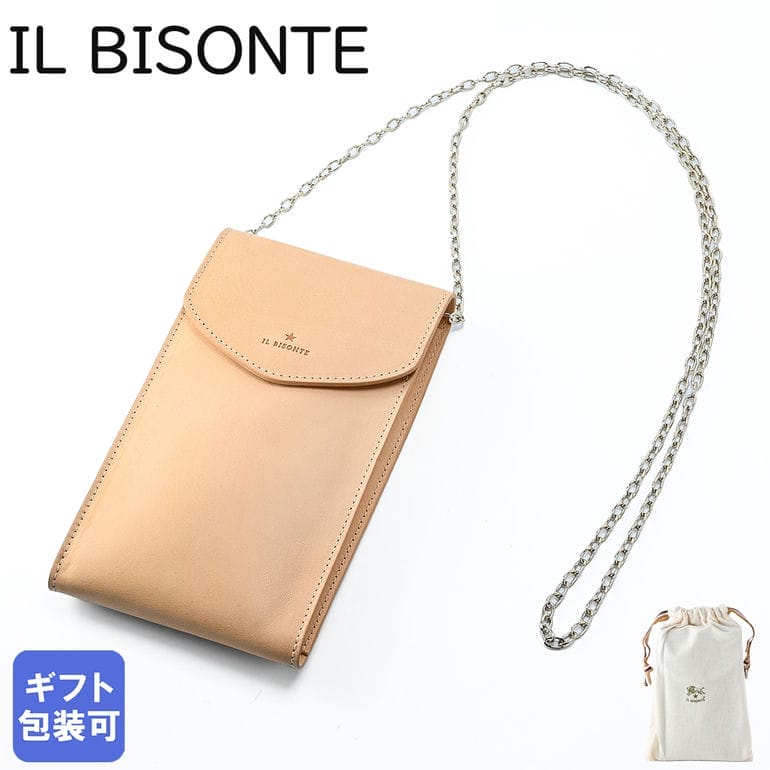 樂天商城 - イルビゾンテ IL BISONTE スマホショルダーバッグ レディース クロスショルダー スマートフォン専用 ナチュラル SCA101PV0001NA106B
