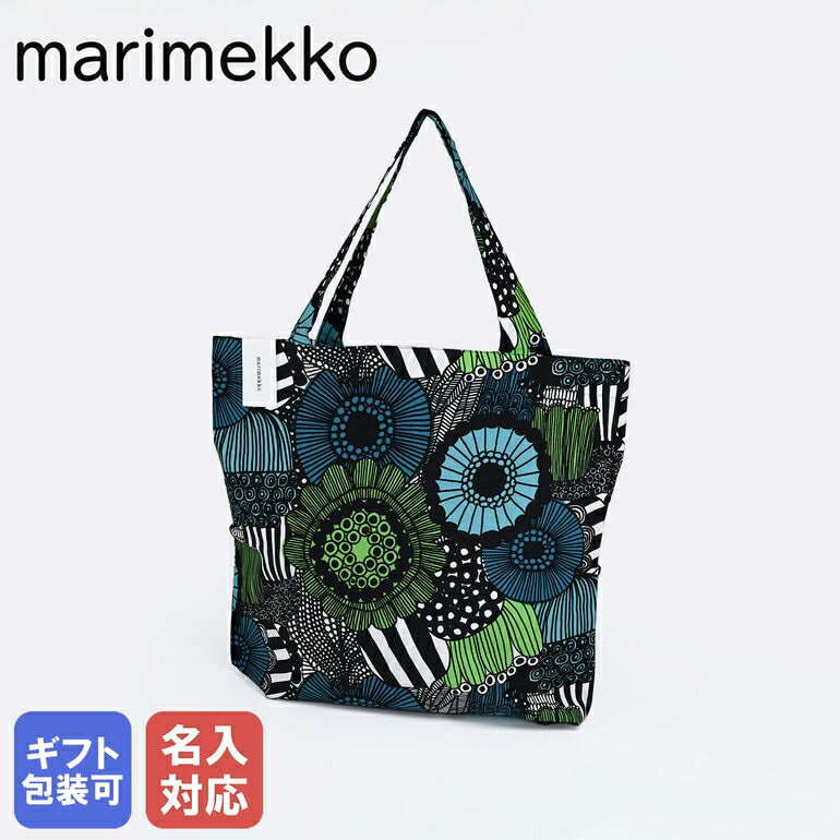 【刺しゅう名入れ可有料】 マリメッコ marimekko バッグ トートバッグ ファブリックバッグ ピエニ シイルトラプータルハ グリーン×ブラック 067810 160 名入れ クロネコゆうパケット対応【スペシャルラッピングB対応(別売り)】