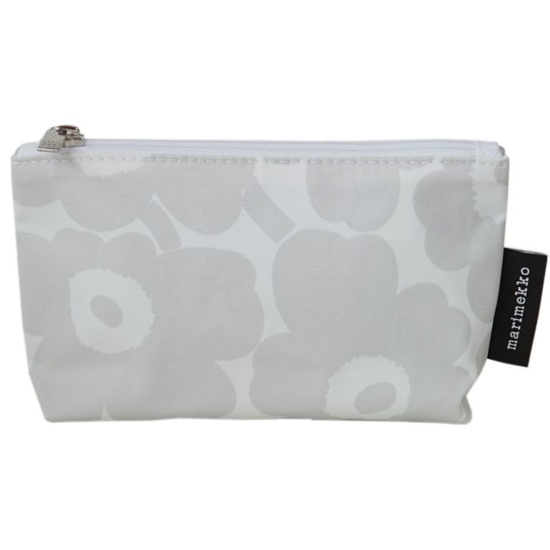 【刺しゅう名入れ可有料】 マリメッコ marimekko コスメポーチ 小物入れ ポーチ Mini Unikko Eelia ミニ ウニッコ ホワイト×ライトグレー 047988 197 名入れ メール便可275円のサムネイル