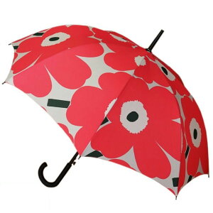 マリメッコ 傘 レディース Stick Unikko ウニッコ 長傘 アンブレラ ジャンプ傘 雨傘 マニュアル ピンク×グレー×ベージュ 049032 361 母の日 プレゼント 実用的