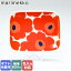 【名入れ可有料】 マリメッコ marimekko プレート スクエア 15cm×12cm UNIKKO ウニッコ 食器 皿 ホワイト×レッド 63436 001【スペシャルラッピングB対応(別売り)】