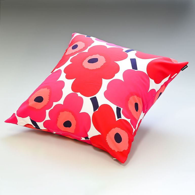 マリメッコ marimekko クッションカバー ヌードクッション セット 50×50cm Pieni Unikko ウニッコ レッド×ホワイト 064163 001 北欧 北欧雑貨 北欧デザイン [2]