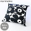 マリメッコ marimekko クッションカバー 50×50cm Pieni Unikko ウニッコ ブラック×ホワイト 064163 190 ヌードクッション別売り メール便可275円【スペシャルラッピングB対応(別売り)】