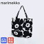 【刺しゅう名入れ可有料】 マリメッコ marimekko トートバッグ レディース A4サイズ ファブリックバッグ Pieni Unikko ピエニ ウニッコ ブラック×ホワイト 067572 190 クロネコゆうパケット対応【スペシャルラッピングB対応(別売り)】