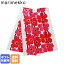 マリメッコ marimekko タオル ティータオル キッチンタオル 2枚セット Unikko ウニッコ ホワイト×レッド×ブラック 070683 001 クロネコゆうパケット対応【スペシャルラッピングB対応(別売り)】