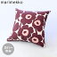 マリメッコ marimekko クッションカバー 50×50cm Unikko ウニッコ バーガンディ×コットン 071126 832 ヌードクッション別売り メール便可275円【スペシャルラッピングB対応(別売り)】