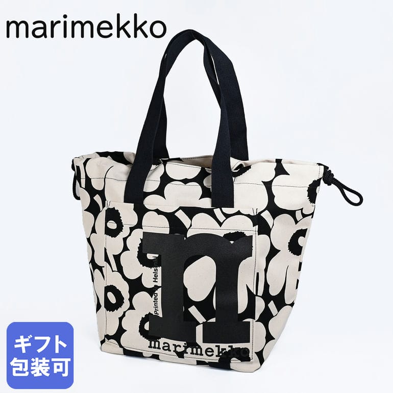 マリメッコ marimekko トートバッグ 2023FALL MONO CITY UNIKKO モノ ミニ シティ ウニッコ レディース ブラック×オフホワイト 92196 092196 908 母の日 北欧雑貨 北欧デザイン