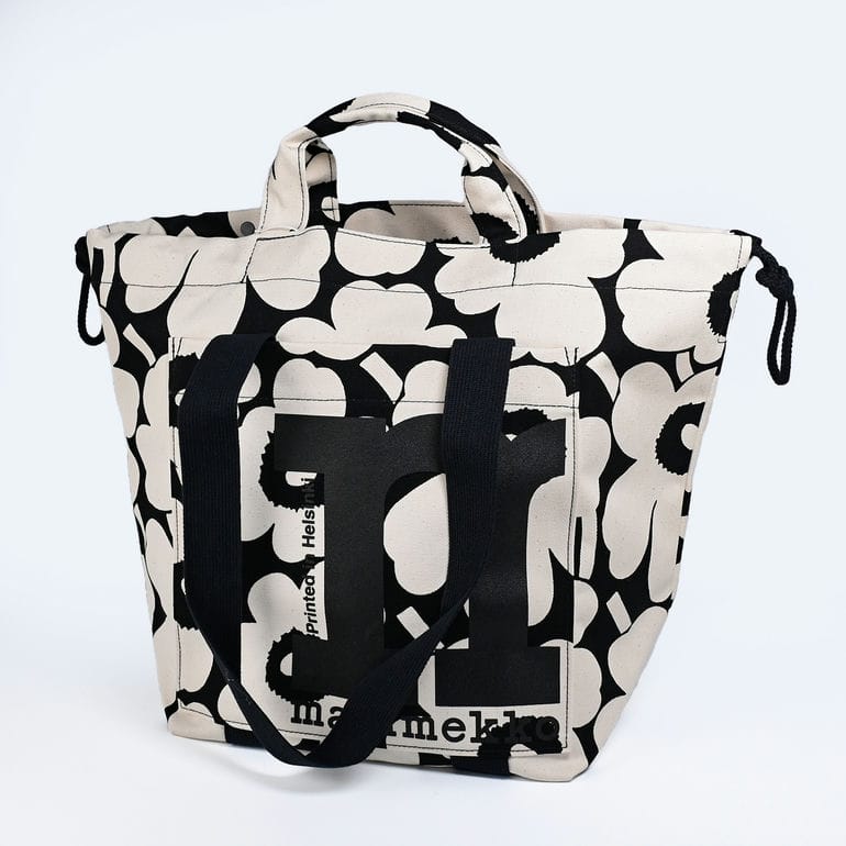 マリメッコ marimekko トートバッグ 2023FALL MONO CITY UNIKKO モノ ミニ シティ ウニッコ レディース ブラック×オフホワイト 92196 092196 908 母の日 北欧雑貨 北欧デザイン