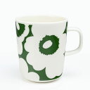 マリメッコ marimekko マグカップ コップ 250ml 60周年記念 2024SS Unikko ウニッコ ホワイト×グリーン 73094 073094 160 洋食器 テーブルウェア 北欧食器 北欧デザイン