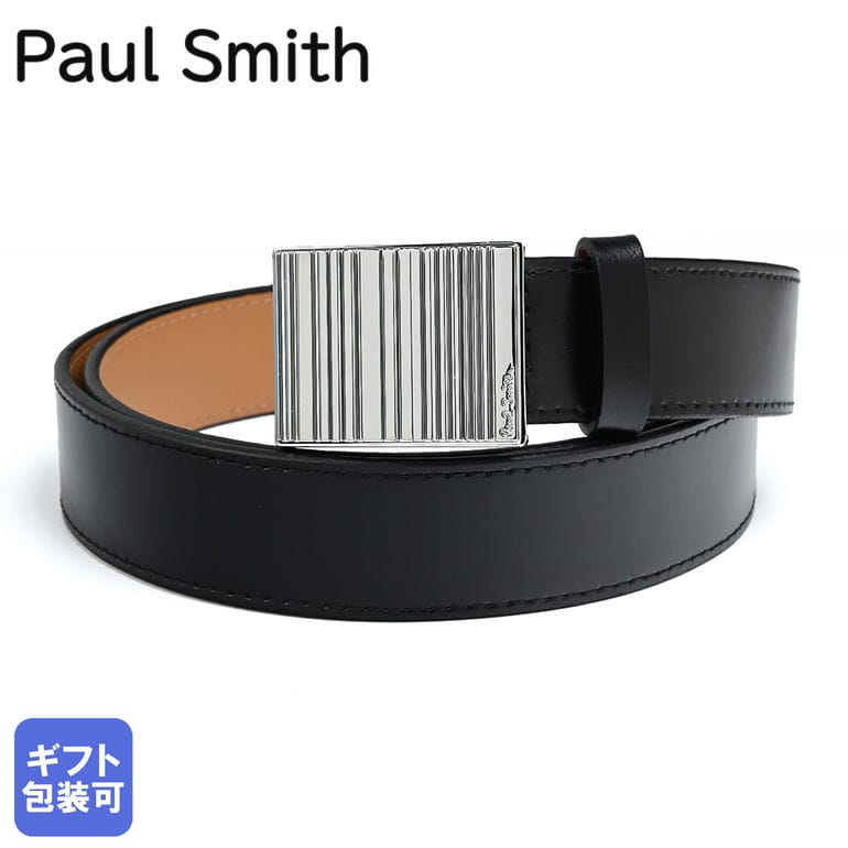 ポールスミス ベルト（メンズ） 【エントリー10倍★9日20:00から16日1:59】ポールスミス Paul Smith ベルト 2024SS トーナル ストライプバックル トップ式 メンズ 全2サイズ ブラック 7589 LTONST 79 英国 Made in ITALY【スペシャルラッピングB対応(別売り)】