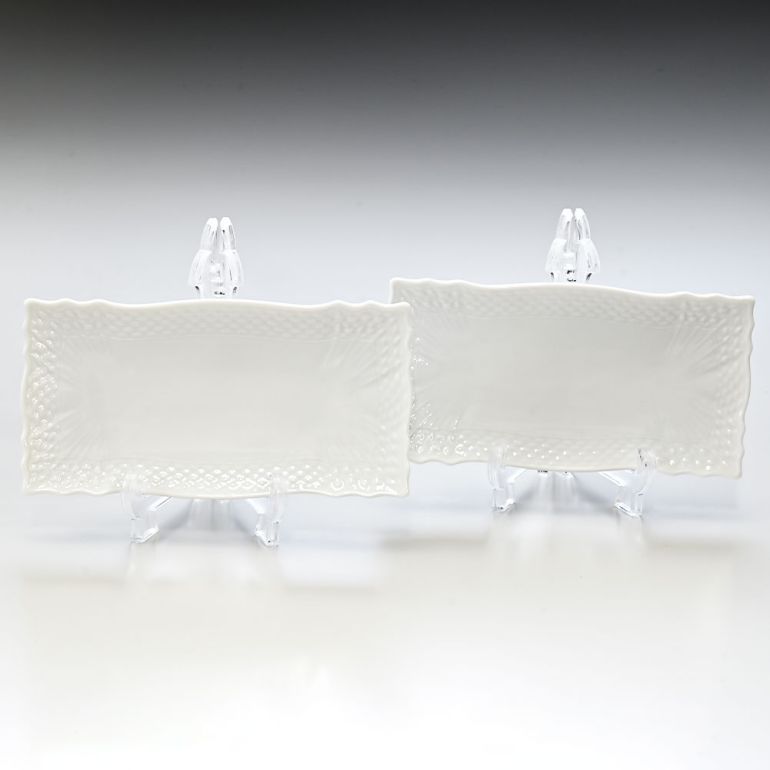 リチャードジノリ ジノリ1735 Richard Ginori ペア 2個セット ベッキオホワイト プレート 15.5cm×8cm 長方形皿 洋食器 白い食器 002RG00FVS140 15X8B0 食器 キッチン 陶器 食卓 【スペシャルラッピング1100円(別売り)】