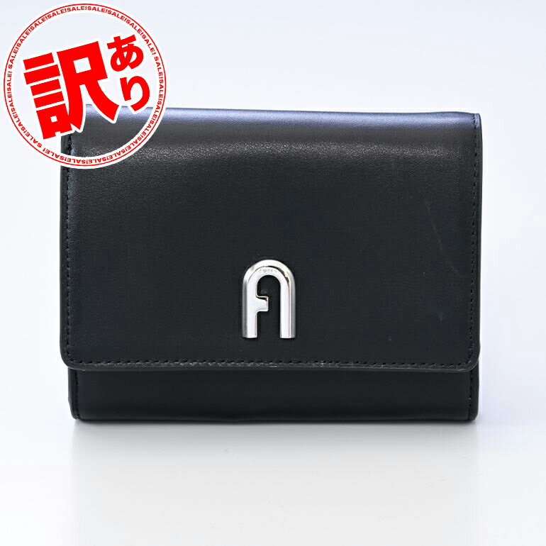 【訳あり】フルラ FURLA 二つ折り財布 ムーン レディース コンパクト スマートウォレット ミニ財布 NERO ネロ WP00127 AX0733 O6000