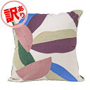 【訳あり】マリメッコ marimekko クッションカバー 50×50cm 豪華 刺繍 刺しゅうデザイン Berry ベリー コットン×エレクトリックブルー 0...