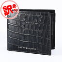 【訳あり】トミーヒルフィガー 高品質ヨーロッパ輸入モデル TOMMY HILFIGER 二つ折り財布 2024SS TEXTURE CC AND COIN クロ...