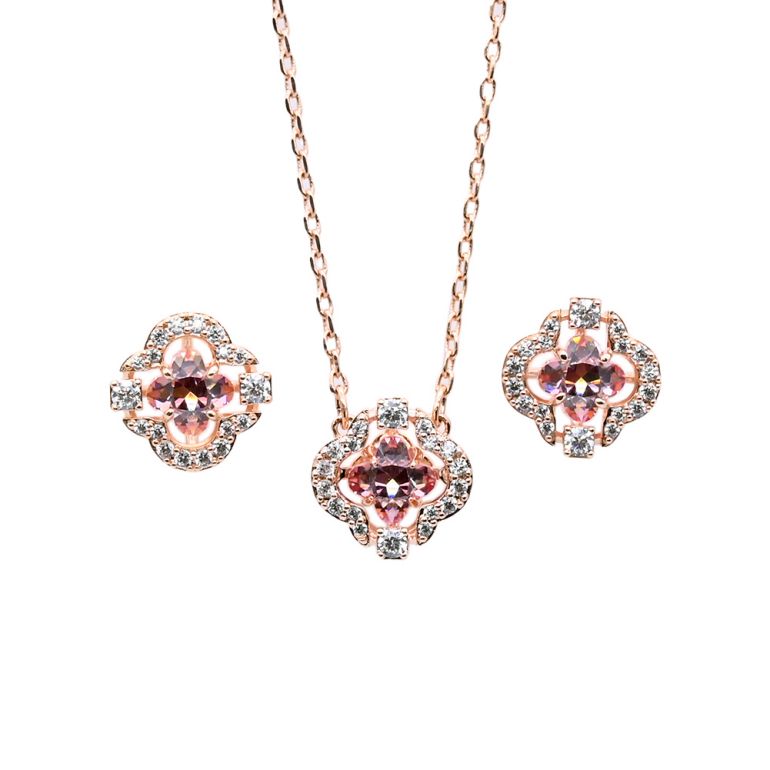 スワロフスキー ネックレス（レディース） 【エントリー10倍★9日20:00から16日1:59】スワロフスキー SWAROVSKI ネックレス ピアス セット レディース スパークリング ダンス Oval ラウンドカット ローズゴールド ピンク 5516488｜ アクセサリーキラキラ【スペシャルラッピングB対応(別売り)】