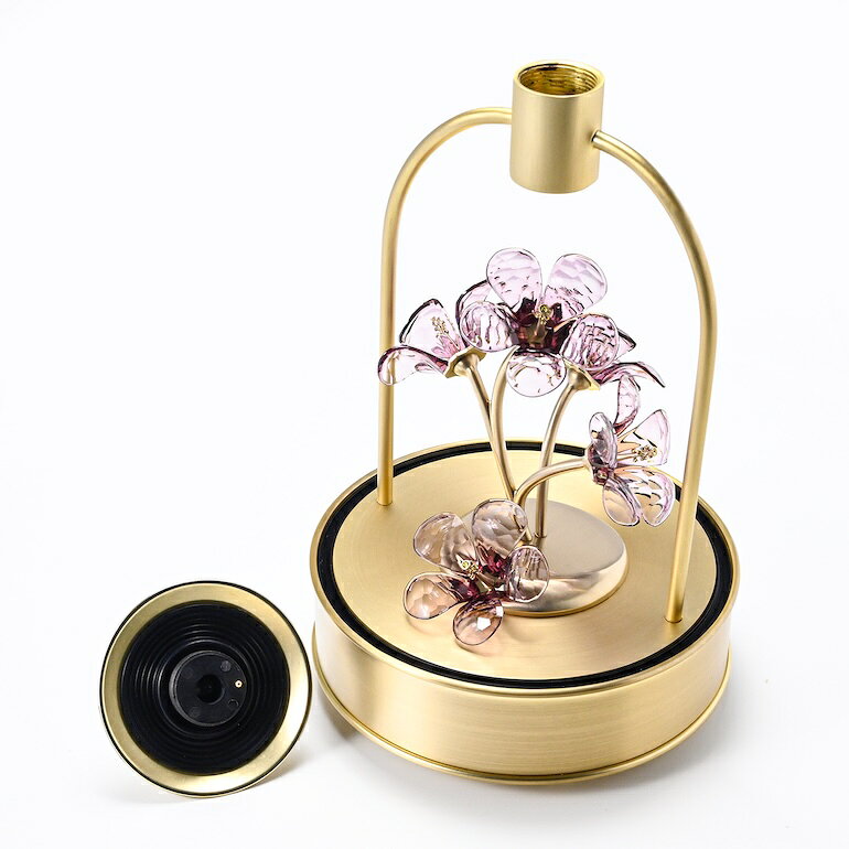 11日〜14日エントリー最大20倍★スワロフスキー SWAROVSKI クリスタルフィギュア 2022AW Garden Tales ハイビスカス LED ランタン パープル オブジェ インテリア 5619240 災害時 緊急時 使用可能｜ 置物【スペシャルラッピング1100円(別売り)】 3
