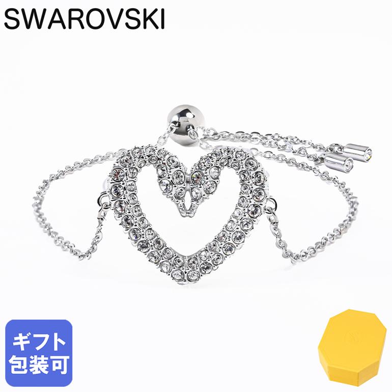 スワロフスキー SWAROVSKI ブレスレット レディース Una ハート シルバー 5625534｜ アクセサリーキラキラ【スペシャルラッピングB対応 別売り 】