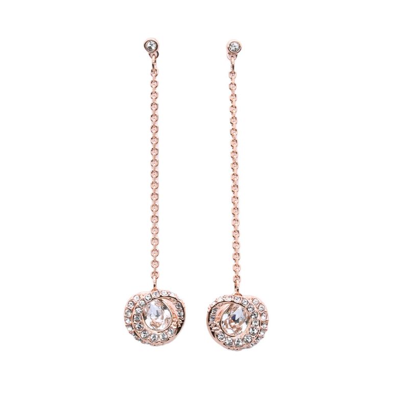 【エントリー10倍】スワロフスキー SWAROVSKI ピアス 2022SS ジェネレーション Generation ドロップピアス ローズゴールド×クリア 5636516