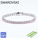 【エントリー10倍★24日20:00から27日9:59】スワロフスキー SWAROVSKI ブレスレット Matrix Tennis bracelet マトリックス テニス ブレスレット ラウンドカット シルバー ピンク 5648931｜ アクセサリーキラキラ【スペシャルラッピングB対応(別売り)】