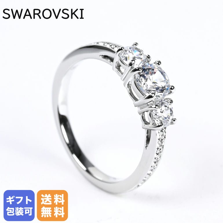 スワロフスキー  スワロフスキー SWAROVSKI リング 指輪 11号 アトラクトトリロジー Attract Trilogy ラウンドカット シルバー 5656292｜ アクセサリーキラキラ 父の日 【スペシャルラッピングB対応(別売り)】