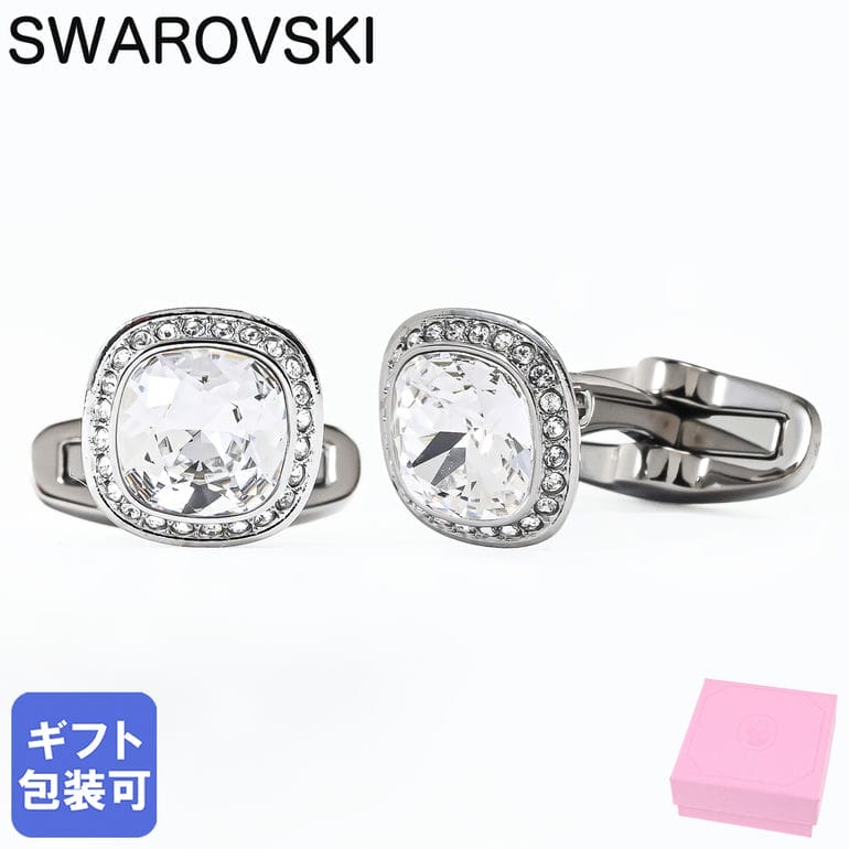 スワロフスキー SWAROVSKI カフス メンズ カフリンクス カフスボタン 2026AW Una Angelic クッション型 クリア シルバー 5753937 ジュエリー アクセサリー【スペシャルラッピング660円(別売り)】