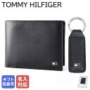 【名入れ可有料】トミーヒルフィガー 高品質ヨーロッパ輸入モデル TOMMY HILFIGER 二つ折り財布 小銭入れ付 キーリング ギフトセット 2024AW GP ETON CC AND KOIN KEYFOB メンズ ブラック AM0AM07931 BDS BLACK 折財布