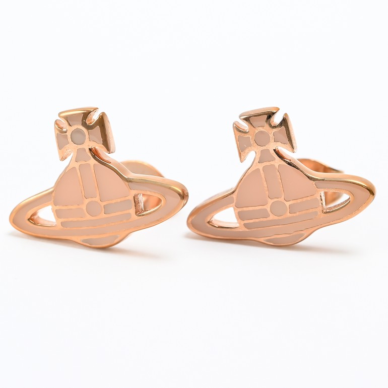 ヴィヴィアンウエストウッド Vivienne Westwood ピアス ミニ メタル ケイト イヤリング ピンクゴールド×フレッシュピンク｜ アクセサリー【スペシャルラッピングB対応(別売り)】