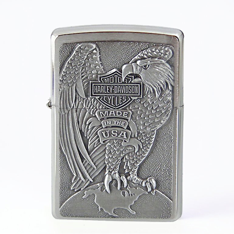 名入れライター・ジッポ 【名入れ可有料】 ZIPPO ジッポー ライター ハーレーダビッドソン HARLEY DAVIDSON Made in USA Eagle 200HD H231 ネーム入れ クロネコゆうパケット対応 名前入れ 父の日