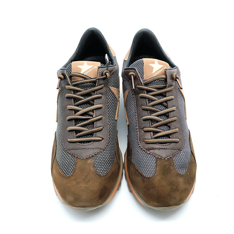スペイン製 CETTI メンズ スニーカー 茶 ラグジュアリー 履き心地良い ゴム紐 ブラウン 履きやすい 大人スニーカー 星マーク（cetti-c1259-252brown）ナイロンメッシュ おしゃれ　インポートシューズ