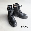 ブランド FRAU/ made in Italy 商品名 frau86q5 カラー black 素材 アッパー：本革、ニット／ライニング：レザー／ソール：ゴム ソール高さ 前部：約3cm/後部：約5cm 生産国 イタリア 取り扱いサイズ EURO35（22.0-22.5cm）〜 EURO39（24.0-24.5cm） 注意事項 ・PC環境によって商品画像のお色に実際の商品と違いがある場合もございます。 ・革は天然素材ですので色ムラ、革シワの度合いや表情は1足ずつ異なります。 商品タグ メーカー希望小売価格はメーカー商品タグに基づいて掲載しています メーカー希望小売価格39,000円 おすすめアイテム &gt;&gt;&gt; &gt;&gt;&gt; ショップ インポート靴のALEXIS &#9654;&#65038; こちらもおすすめFRAU made in Italy／レースアップブーツ ニット素材とのコンビネーションが印象的なレースアップブーツ。 ベージュのラインがスポーティさをプラスしつつ、丸すぎないイタリア靴らしいアッパーのシルエットで、大人なスタイルをキープ。 筒部分がニットになっていることで、足首周りの動きも柔軟。また、約5cmのソールで、全体的にボリュームのあるビジュアルに対し、エクストラライトソールを採用し驚くほど軽量。 インソールもふかふかでクッションも充実し、履き心地も格別です。 FRAU made in Italy FRAUはイタリアのレザーシューズのブランド。 1952年にトリノでRenzo d’Arcanoによって創設され、1966年には、私たちはヴェネト地域に移り生産しています。モダンでトレンドに開かれつつも、ルーツに忠実であり、かつ革新的である靴を作り続けています。 ■ サイズ選びについて 普段のサイズをお選びください。但し、足丈は大きめですので、足幅が狭い、甲が低い方は1つ小さいサイズをおすすめいたします。普段のサイズをお選びください。 例：普段24.0cmくらい→[EURO38(23.5-24.0cm)]を選択 ・きょーこさん（24.0-24.5cm） タイプ：足幅が広く平べったい（足長23.9cm、足囲24.1cm、甲囲22.5cm） 「EURO38を選びます。 つま先の方も余裕があるけど、1つ小さいサイズだと足幅が窮屈で小指あたりが当たるので、足丈には余裕があるけど普段サイズがぴったりでした。」 ・おくさん（23.5cm） タイプ：外反母趾、やや甲高（足長23cm、足囲22.4cm、甲囲22.2cm） 「EURO37を選びます。 足丈には余裕はあるけど甲の高さや足幅はこれでぴったりです。」