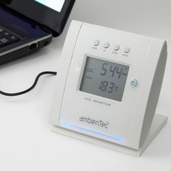 アンビエンテック　CO2モニター（ambinenTec CO2 monitor)【送料無料】(空気中二酸化炭素濃度測定機/測定器/二酸化炭素濃度計/エアーコンディションチェッカー/NDIR法/非分散型赤外線吸収法)