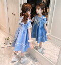 セーラー ワンピース 女の子 半袖 子供 ワンピース ガールワンピース キュート キッズ 子供服 ギフト 夏物 ショートスカート120/130/140/150/160/170cm