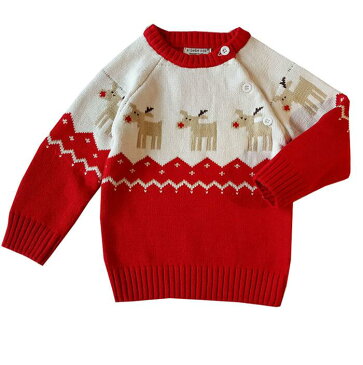子供服 ベビー ニットトップス サンタクロース サンタ服 ベビー服 トナカイ セーター クリスマス コスチューム トップス サンタコスチューム 秋冬 女の子 男の子 コスプレ 普段着 記念撮影用 年賀状用