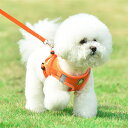 全6色 ハーネスリード セット ビション 犬用 猫用 胸当て メッシュ素材 通気 胴輪 ハーネス リード 小型犬 中型犬 ワンちゃん アウトドア 散歩 お出かけ おしゃれ かわいい dog cat マルチーズ パグ シーズー 猫 リード150cm ペット用品