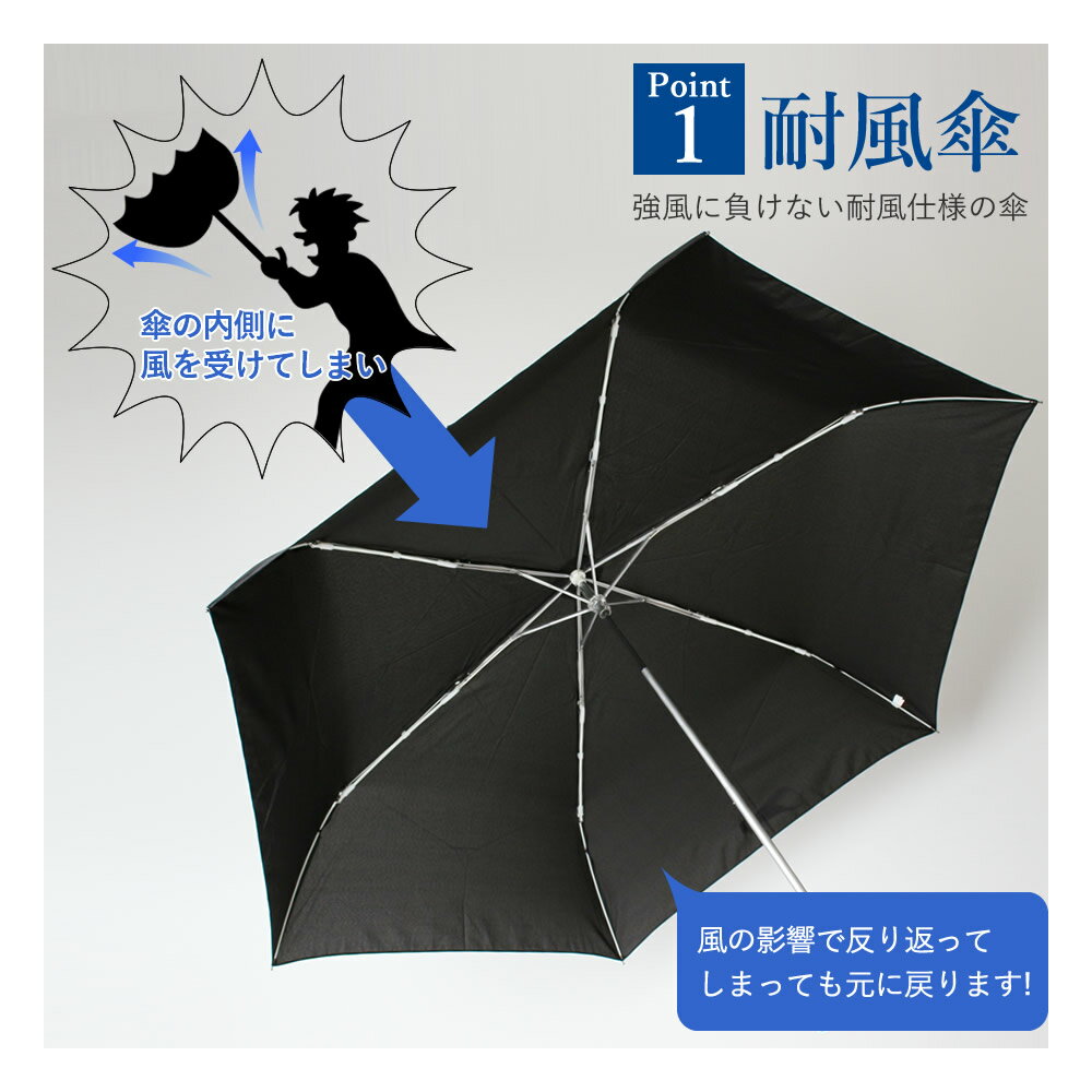 ［P5倍_7/26 10時迄］耐風 折りたたみ傘 超軽量 大きい 60cm 耐風傘 メンズ 紳士 ワイド 収納ケース付 ビジネス 無地 黒 ネイビー グレー 折りたたみ かさ カサ シンプル 頑丈 プレゼント/● oth-ux-um-1440【宅配便のみ】