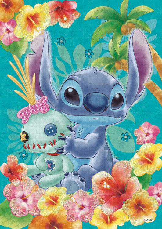 ジグソーパズル Stitch（スティッチ）-tropical blue- (リロ スティッチ) 108ピース EPO-72-009 パズル デコレーション パズデコ Puzzle Decoration 布パズル ギフト プレゼント