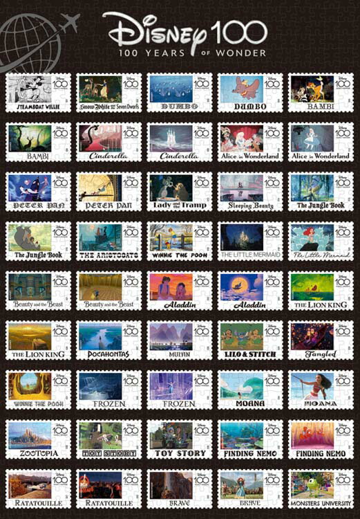 ジグソーパズル Disney100:World Stamps(オールキャラクター) 1000ピース TEN-D1000-012 パズル Puzzle ギフト 誕生日 プレゼント 誕生日プレゼント あす楽対応