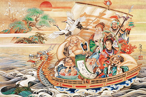 ジグソーパズル 蓬莱宝船（ほうらいたからぶね）(竹内白雅) 1000ピース APP-1000-814 パズル Puzzle ギフト 誕生日 プレゼント 誕生日プレゼント