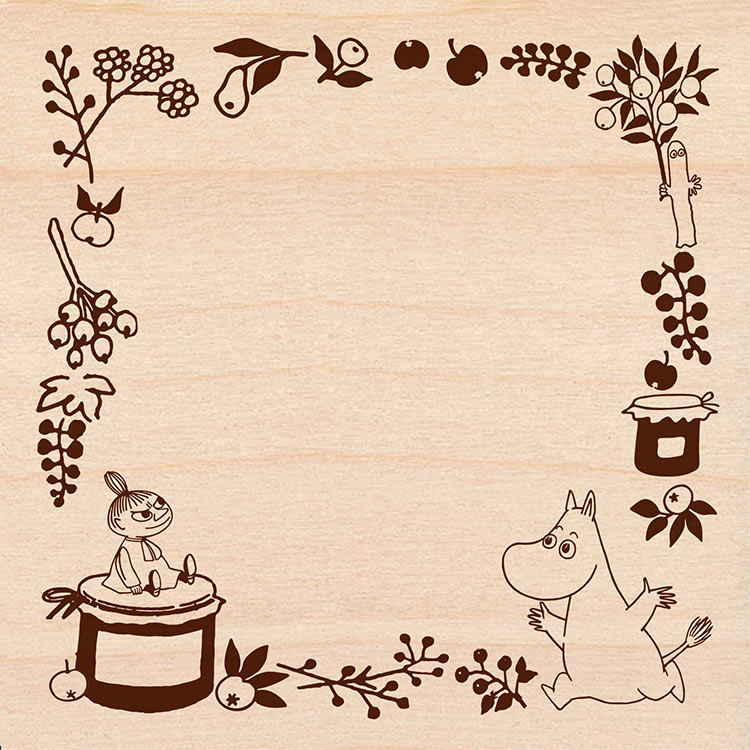 いろどりはんこ MOOMIN 果実のリース(ムーミン) BEV-TSW-165 文具 スタンプ ギフト 誕生日 プレゼント