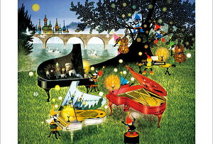 ジグソーパズル 3台のピアノ ノスタルジア(藤城清治) 300ピース APP-300-293 パズル Puzzle ギフト 誕生日 プレゼント 誕生日プレゼント